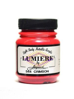 Jacquard Lumiere Artist Acrylics, Crimson, 3/Pack (85408-Pk3)