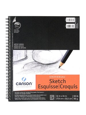 Canson Universal Heavyweight Sketch Pads 11 In. X 14 In. 100 Sheets [Pack Of 2]
