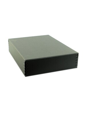 Lineco 67782 Drop-Front Storage Box, 16 X 20 X 3, Black