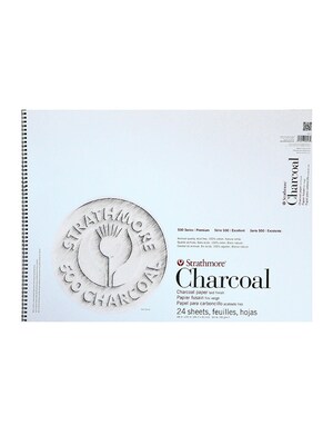 Strathmore 500 Series Charcoal Paper Pads White 18 In. X 24 In.