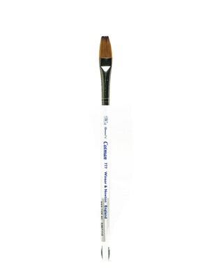 Winsor & Newton Cotman Water Colour Brushes, 1/2, One Stroke With Clear Beveled Handle 777 (53409)