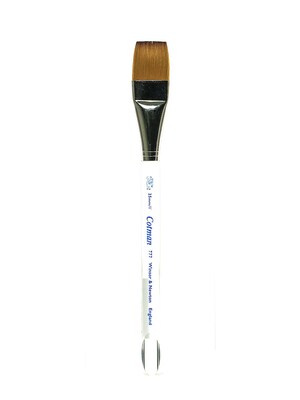 Winsor & Newton Cotman Water Colour Brushes, 1 One Stroke With Clear Beveled Handle No 777 (55701)