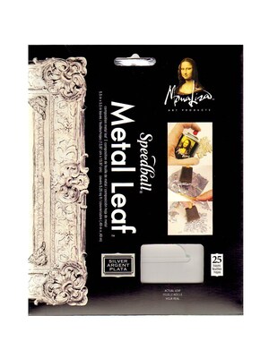 Mona Lisa Metal Leaf Imitation Silver Pack Of 25 Sheets [Pack Of 2]