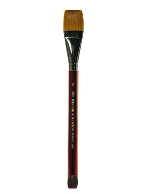 Winsor  And  Newton Series 295 Golden Nylon  And  Natural Hair Flat Brushes 1 In.