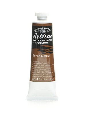 Winsor  And  Newton Artisan Water Mixable Oil Colours Burnt Umber 37 Ml 76 [Pack Of 3]
