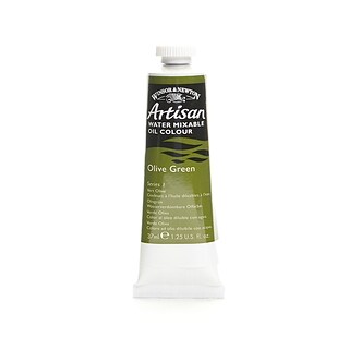 Winsor  And  Newton Artisan Water Mixable Oil Colours Olive Green 37 Ml 447 [Pack Of 3]