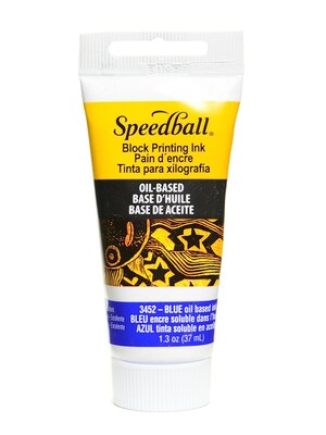 Speedball Oil-Based Block Printing Inks Blue 1.3 Oz. [Pack Of 3]
