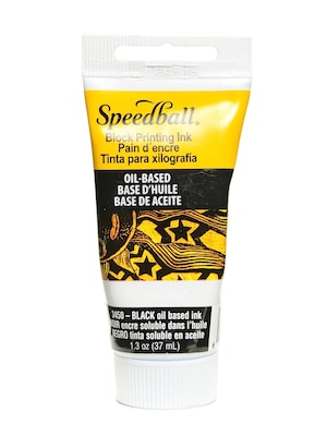Speedball Oil-Based Block Printing Inks Black 1.3 Oz. [Pack Of 3]