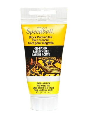 Speedball Oil-Based Block Printing Inks Yellow 1.3 Oz. [Pack Of 3]