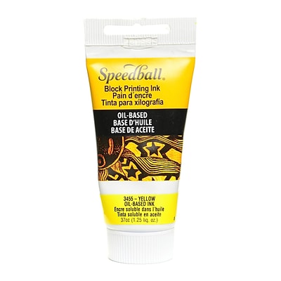 Speedball Oil-Based Block Printing Inks Yellow 1.3 Oz. [Pack Of 3]