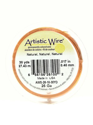 Artistic Wire 32104-Pk4 Spools 30Yd, Natural, 26-Gauge, 4/Pack