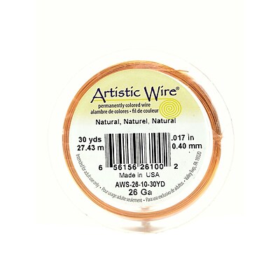 Artistic Wire 32104-Pk4 Spools 30Yd, Natural, 26-Gauge, 4/Pack