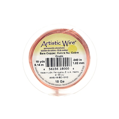 Artistic Wire Spools 10 Yd. Bare Copper 18 Gauge [Pack Of 4]