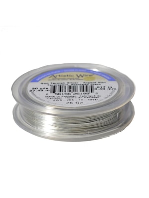 Artistic Wire 47892-Pk2 Non-Tarnish Silver Wire Spool, 15Yd, 26 Gauge, Silver Plated, 2/Pack