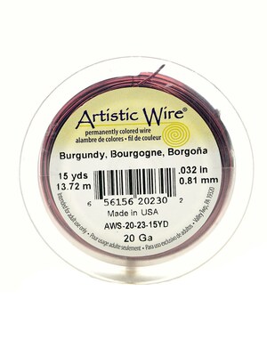 Artistic Wire Spools 15 Yd. Burgundy 20 Gauge [Pack Of 4]