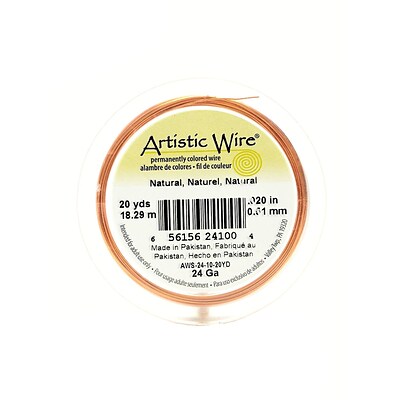 Artistic Wire Spools 20 Yd. Natural 24 Gauge [Pack Of 4]