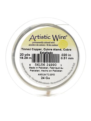 Artistic Wire Spools 20 Yd. Tinned Copper 24 Gauge [Pack Of 4]