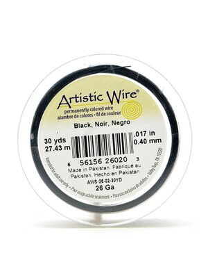 Artistic Wire Spools 30 Yd. Black 26 Gauge [Pack Of 4]
