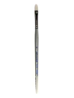 Silver Brush Silverwhite Series Synthetic Brushes, Short Handle 8 Filbert (79496)