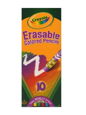 Crayola Erasable Colored Pencils, Assorted Colors, 12/Bundle, 6