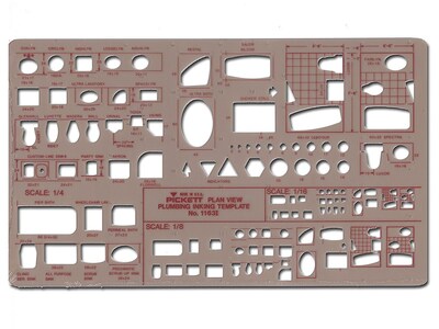 Pickett Plumbing Drafting Templates Plan View 1/8 In. = 1 Ft.