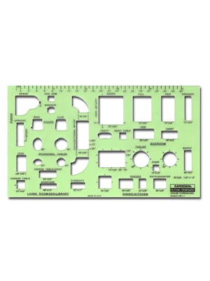 Rapidesign Interior Drafting And Design Templates House Furnishings 1/8 In. = 1 Ft.