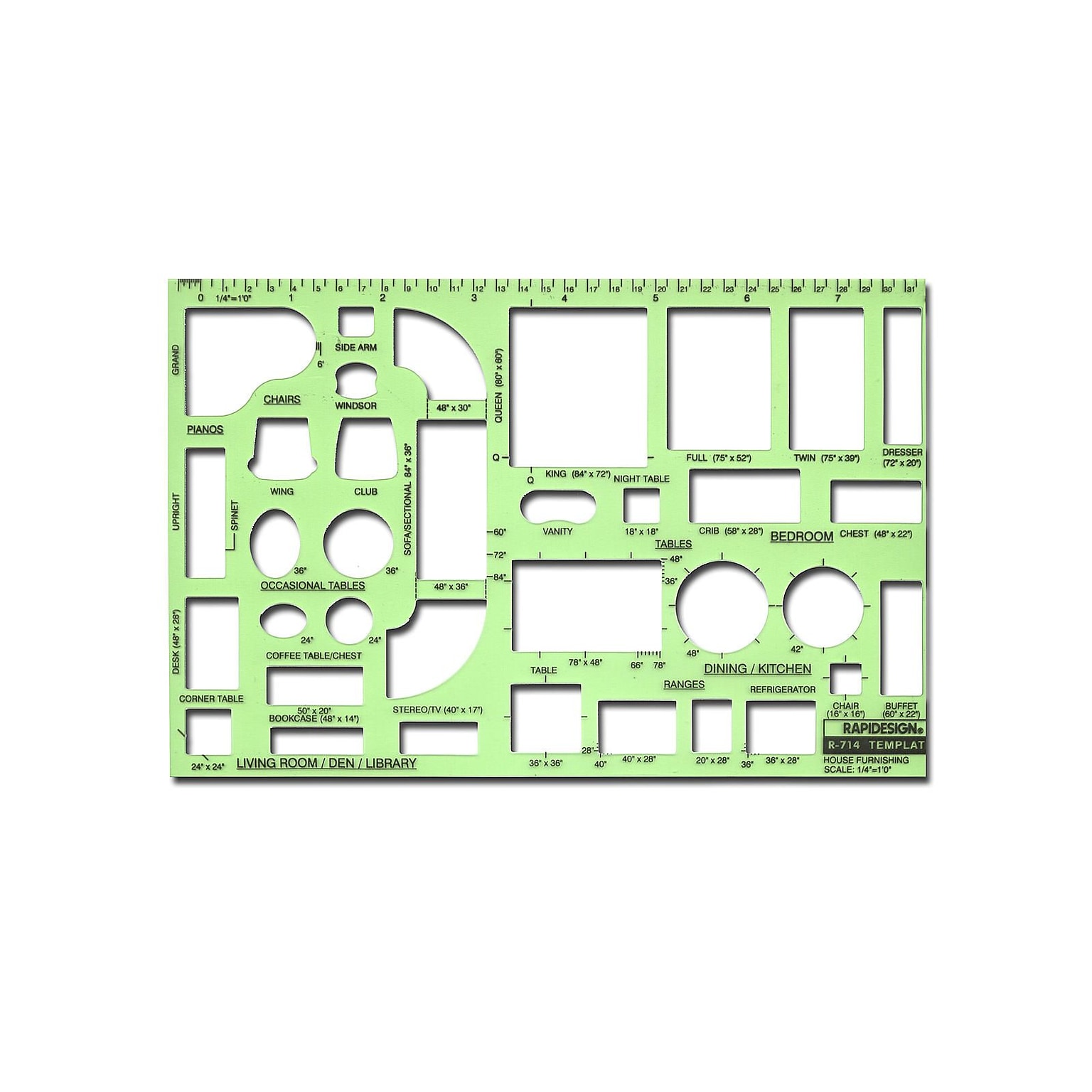 Rapidesign Interior Drafting And Design Templates House Furnishing