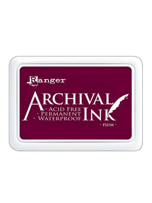 Ranger Archival Ink Plum 2 1/2 In. X 3 3/4 In. Pad [Pack Of 3]