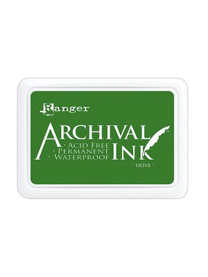 Ranger Archival Ink Olive 2 1/2 In. X 3 3/4 In. Pad [Pack Of 3]
