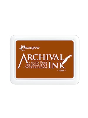 Ranger Archival Ink Sepia 2 1/2 In. X 3 3/4 In. Pad [Pack Of 3]