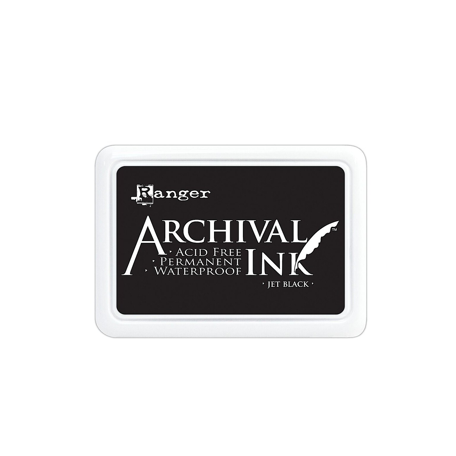 Ranger Archival Ink Jet Black 2 1/2 In. X 3 3/4 In. Pad [Pack Of 3]