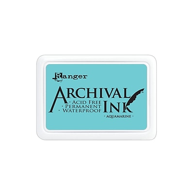 Ranger Archival Ink Aquamarine 2 1/2 In. X 3 3/4 In. Pad [Pack Of 3]