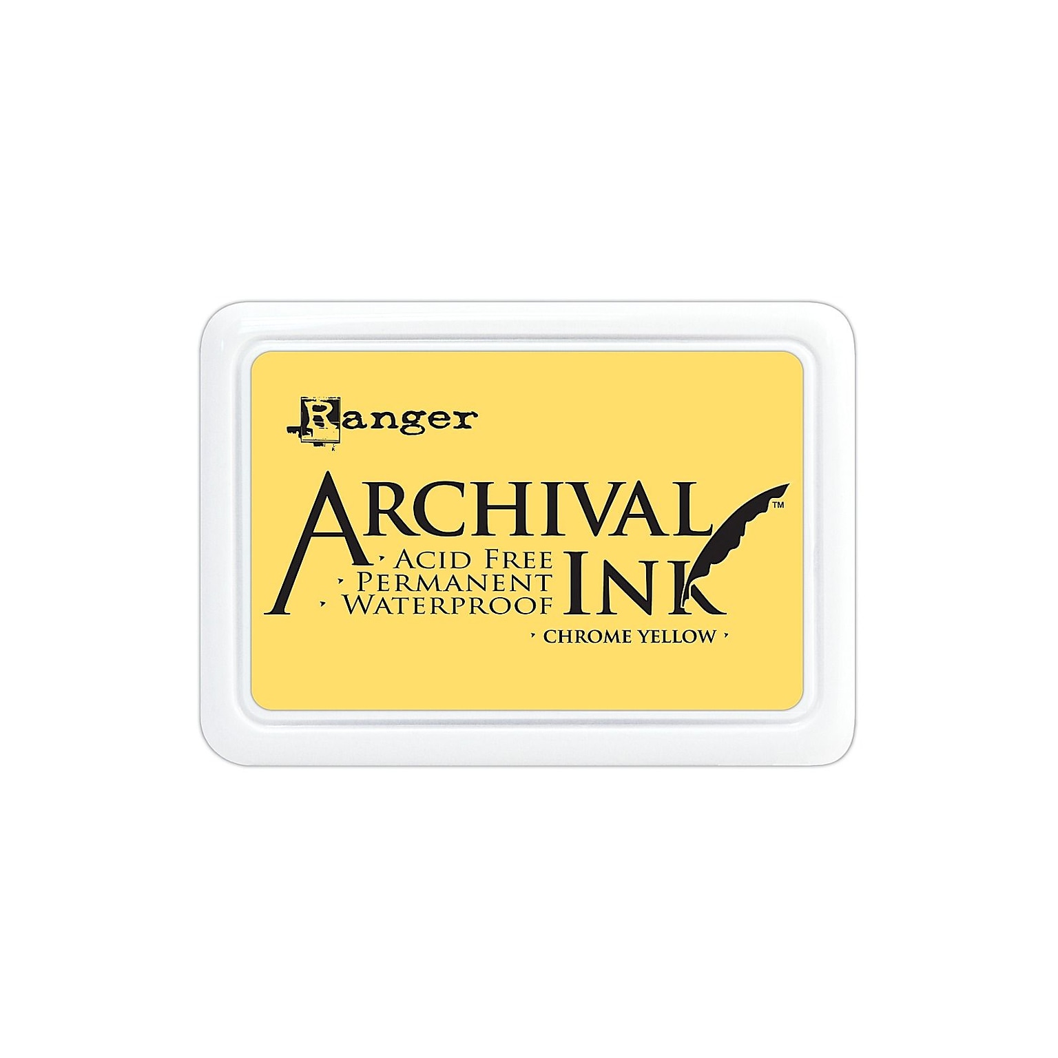 Ranger Archival Ink Chrome Yellow 2 1/2 In. X 3 3/4 In. Pad [Pack Of 3]