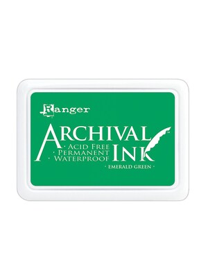 Ranger Archival Ink Emerald Green 2 1/2 In. X 3 3/4 In. Pad [Pack Of 3]