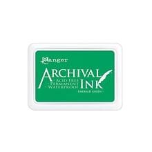 Ranger Archival Ink Emerald Green 2 1/2 In. X 3 3/4 In. Pad [Pack Of 3]