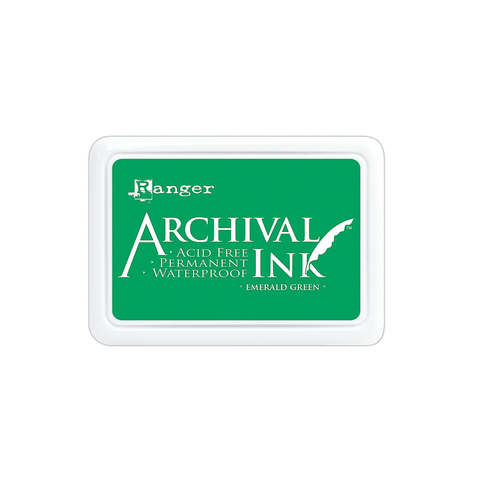 Ranger Archival Ink Emerald Green 2 1/2 In. X 3 3/4 In. Pad [Pack Of 3]