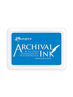 Ranger Archival Ink Manganese Blue 2 1/2 In. X 3 3/4 In. Pad [Pack Of 3]
