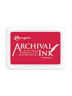 Ranger Archival Ink Vermillion 2 1/2 In. X 3 3/4 In. Pad [Pack Of 3]