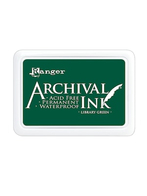 Ranger Archival Ink Library Green 2 1/2 In. X 3 3/4 In. Pad [Pack Of 3]