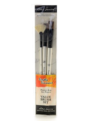 Robert Simmons Simply Simmons Value Brush Sets Grass And Grain Set Set Of 3