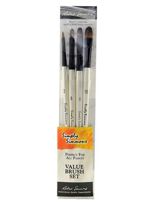 Robert Simmons Simply Simmons Value Brush Sets Just Filberts Set Set Of 4