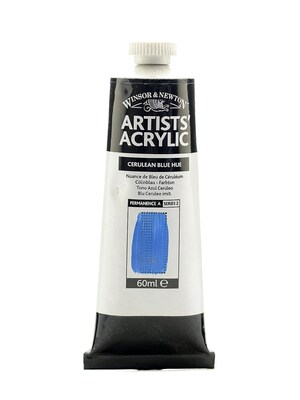 Winsor  And  Newton Professional Acrylic Colours Cerulean Blue Hue 60 Ml 139