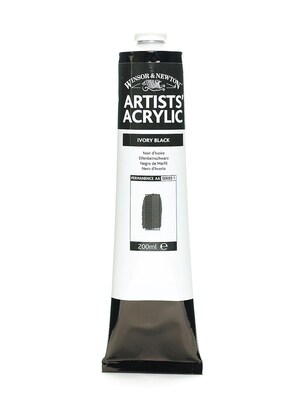 Winsor  And  Newton Professional Acrylic Colours Ivory Black 200 Ml 331