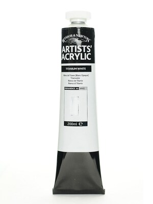 Winsor  And  Newton Professional Acrylic Colours Titanium White 200 Ml 644