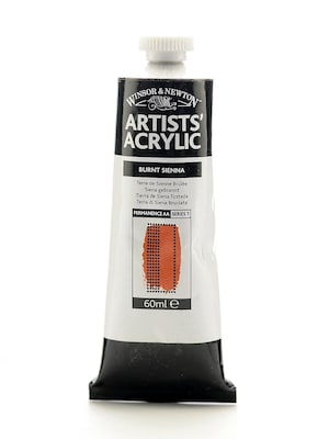 Winsor  And  Newton Professional Acrylic Colours Burnt Sienna 60 Ml 74 [Pack Of 2]