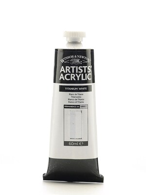 Winsor  And  Newton Professional Acrylic Colours Titanium White 60 Ml 644 [Pack Of 2]