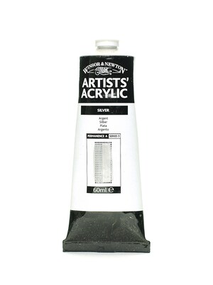 Winsor  And  Newton Professional Acrylic Colours Silver 60 Ml 617
