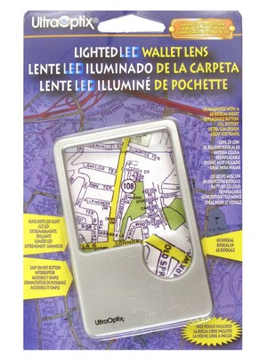 Ultraoptix Lighted Led Wallet Lens Magnifier (34579)