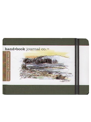 Hand Book Journal Co. Travelogue Drawing Journals 3 1/2 In. X 5 1/2 In. Landscape Cadmium Green