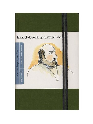 Hand Book Journal Co. Travelogue Drawing Journals 3 1/2 In. X 5 1/2 In. Portrait Cadmium Green